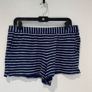 Vineyard Vines Womens Navy Blue White Stripes Cotton Shorts S Nautical Beach